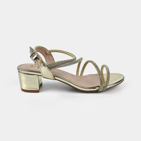 Girls Sandal Heels 104-11-Golden