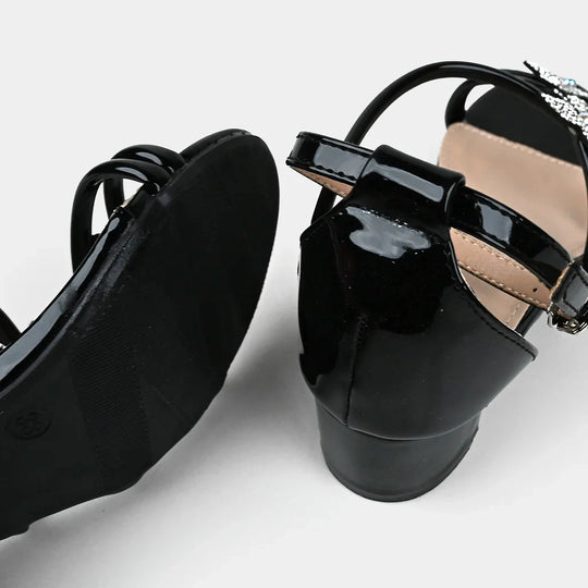 Girls Sandal Heels 104-12-BLACK