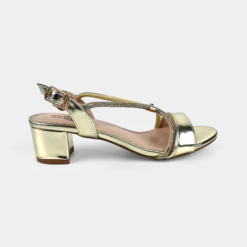 Girls Sandal Heels 104-13-Golden