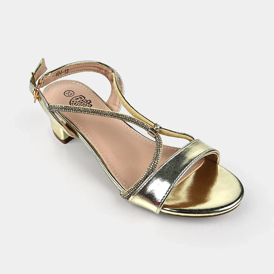 Girls Sandal Heels 104-13-Golden