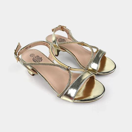 Girls Sandal Heels 104-13-Golden