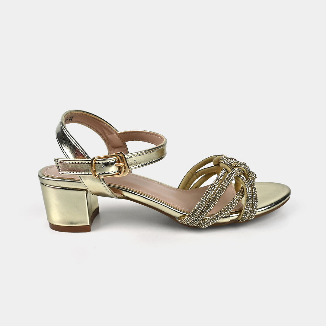 Girls Sandal Heels 104-14-Golden