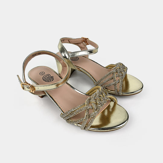 Girls Sandal Heels 104-14-Golden