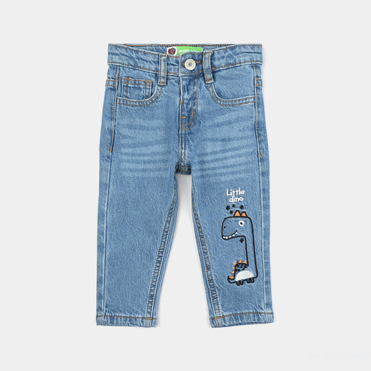 Infant Boys Denim Stretch Denim Pant Little Dino-LT.Blue