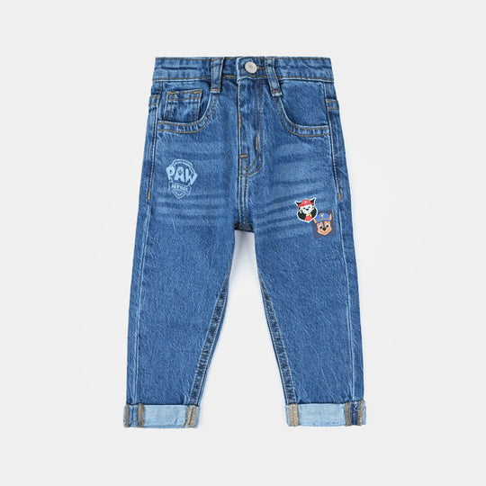 Infant Boys Denim Stretch Pant-Mid Blue