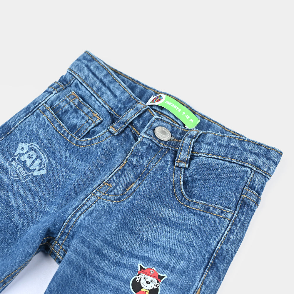 Infant Boys Denim Stretch Pant-Mid Blue