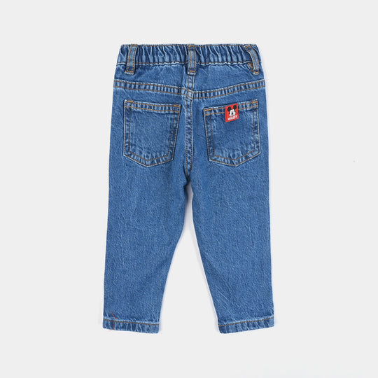 Infant Boys Denim Stretch Pant-Mid Blue