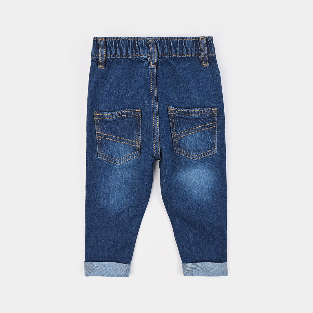 Infant Boys Denim Stretch Pant Lets Work-DARK BLUE