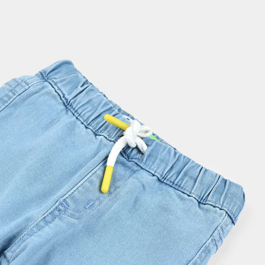 Infant Boys Denim Stretch Pant Little King-Ice Blue