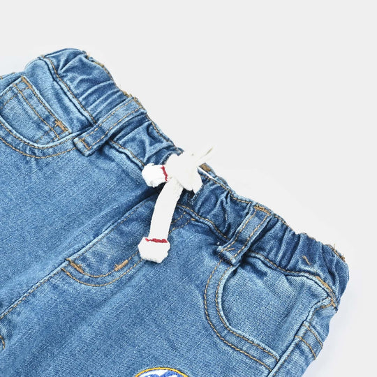 Infant Boys Denim Stretch Pant Number 1 Vibes-LT.Blue