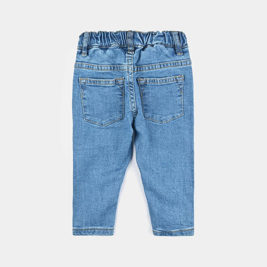 Infant Boys Denim Stretch Pant Number 1 Vibes-LT.Blue