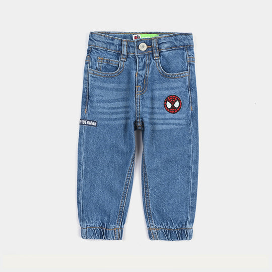 Infant Boys Denim Stretch Pant- Mid Blue