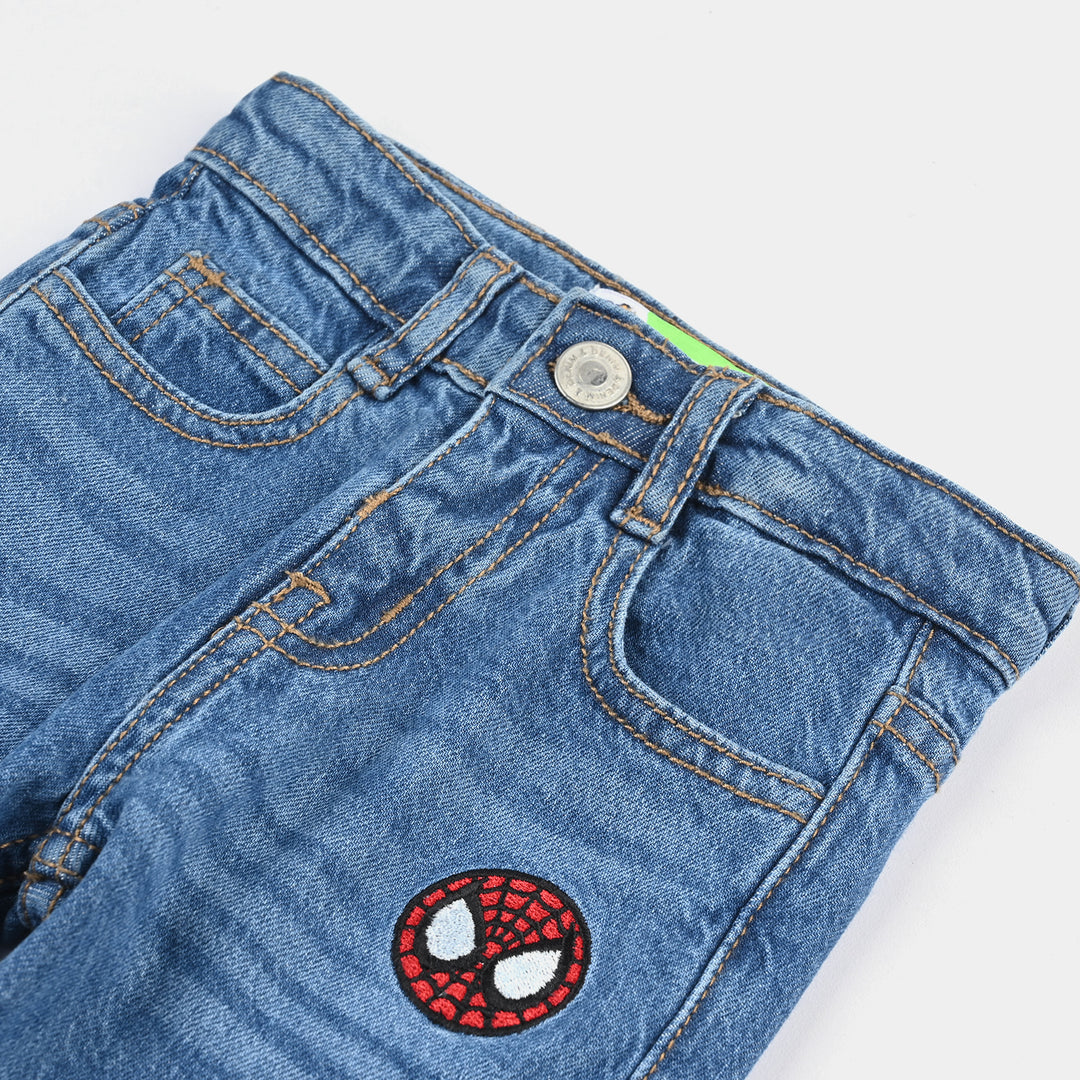 Infant Boys Denim Stretch Pant- Mid Blue