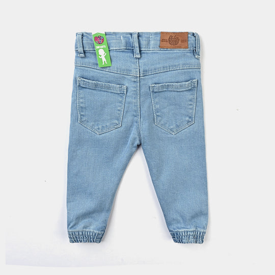 Infant Boys Denim Stretch Pant-Light Blue