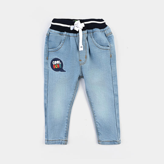 Infant Boys Denim Stretch Pant Cool Dude-Light Blue