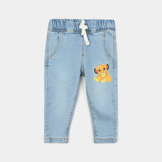 Infant Boys Denim Stretch Pant Lion-Light Blue