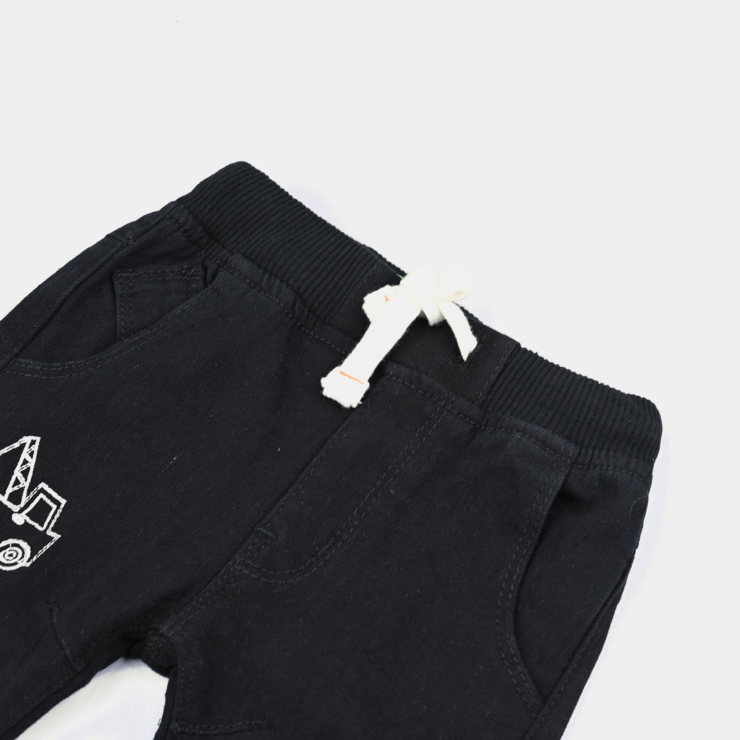 Infant Boys Denim Stretch Pant Truck-BLACK