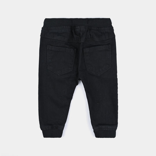 Infant Boys Denim Stretch Pant Truck-BLACK