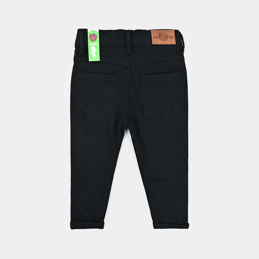 Infant Boys Denim Stretch Pant-BLACK