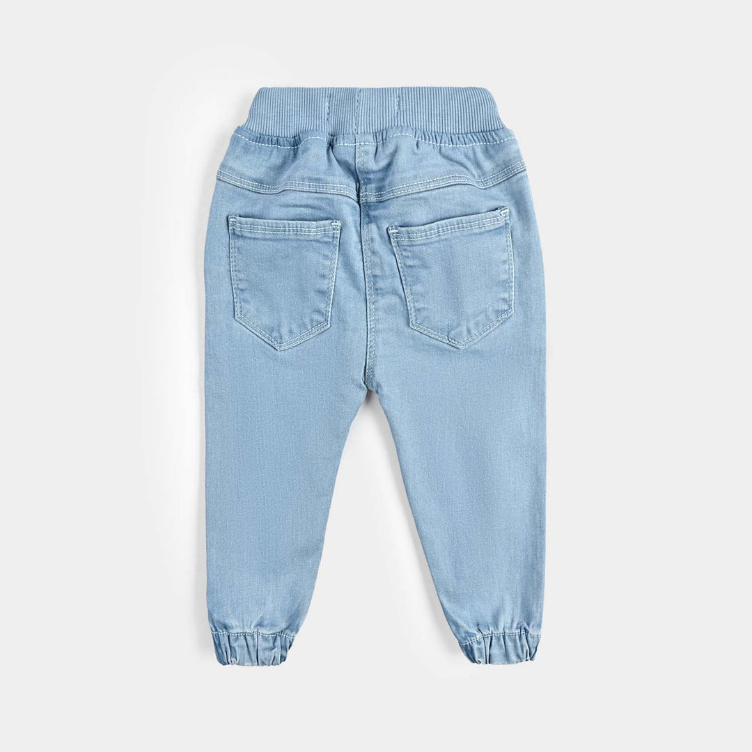 Infant Girls Denim Stretch Pant-Ice Blue