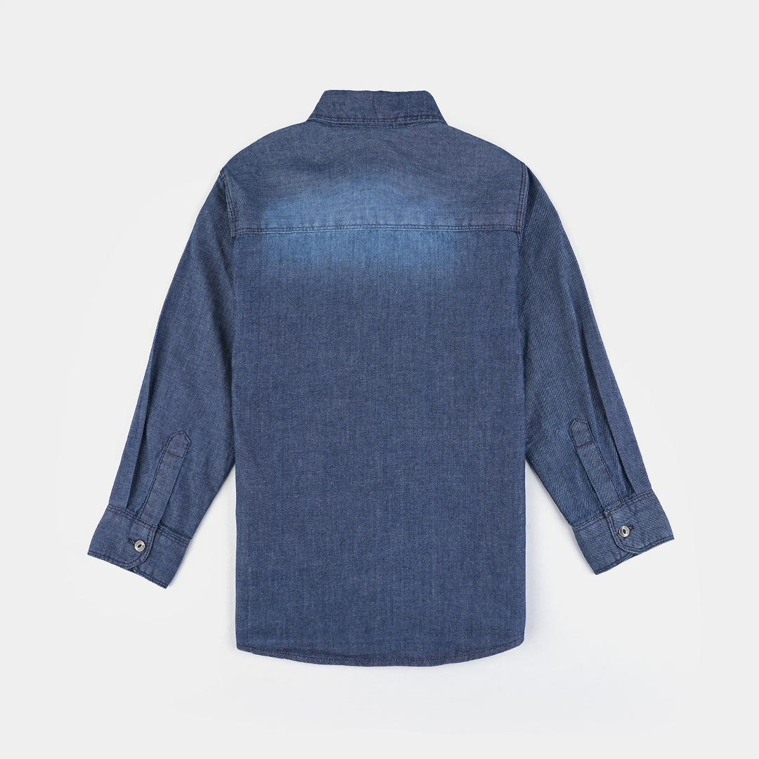 Boys Denim rigid Shirt F/S Success-Blue