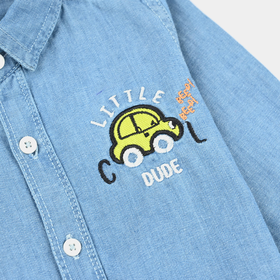 Infant Boys Denim rigid Shirt F/S Cool Dude