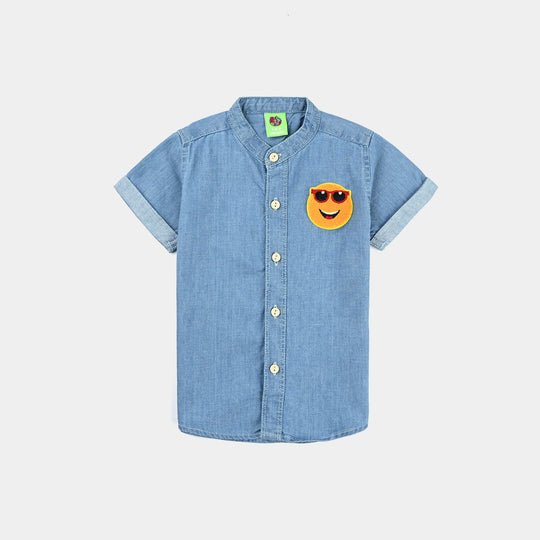 Infant Boys Denim rigid Shirt H/S Smiley