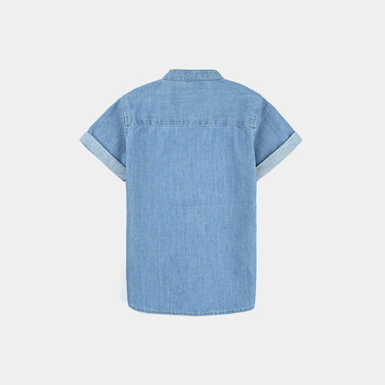 Infant Boys Denim rigid Shirt H/S Smiley