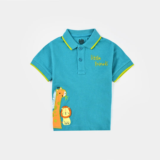 Infant Boys Jumbo Pique Polo Little Friends