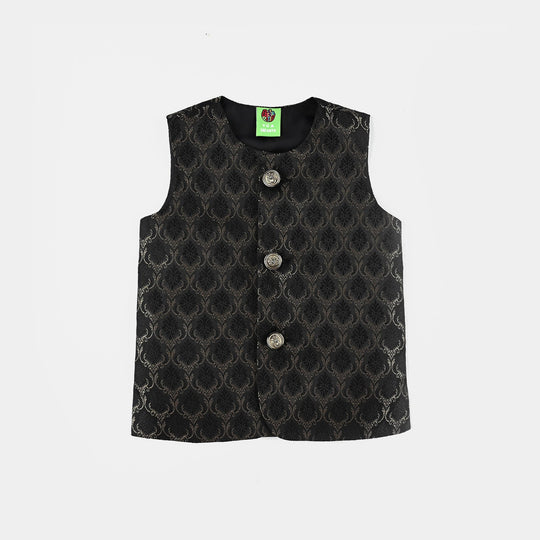 Infant Boys Poly Viscose Waistcoat-BLACK