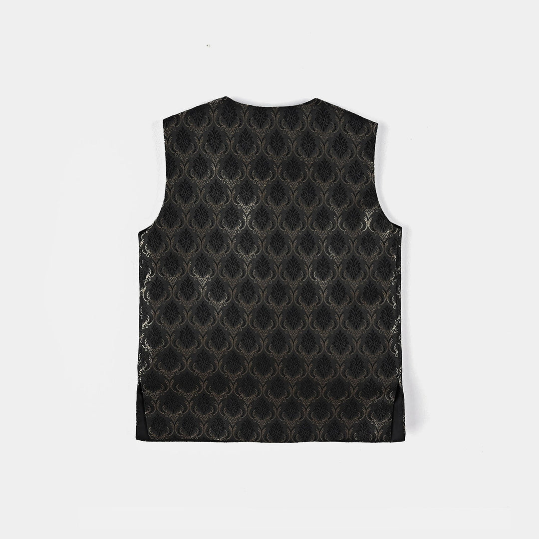 Infant Boys Poly Viscose Waistcoat-BLACK