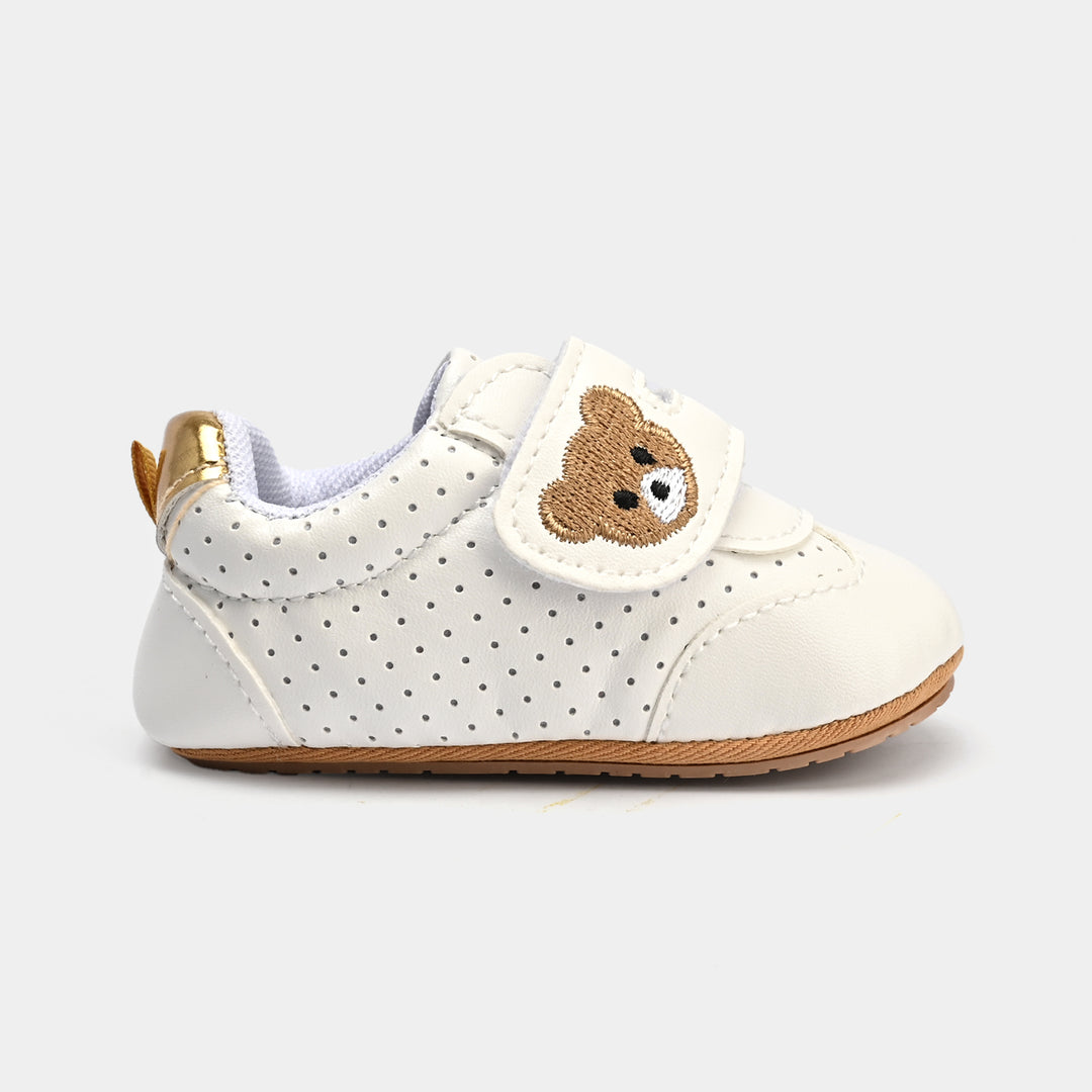 Baby Girls Shoes E180-Wht.Golden