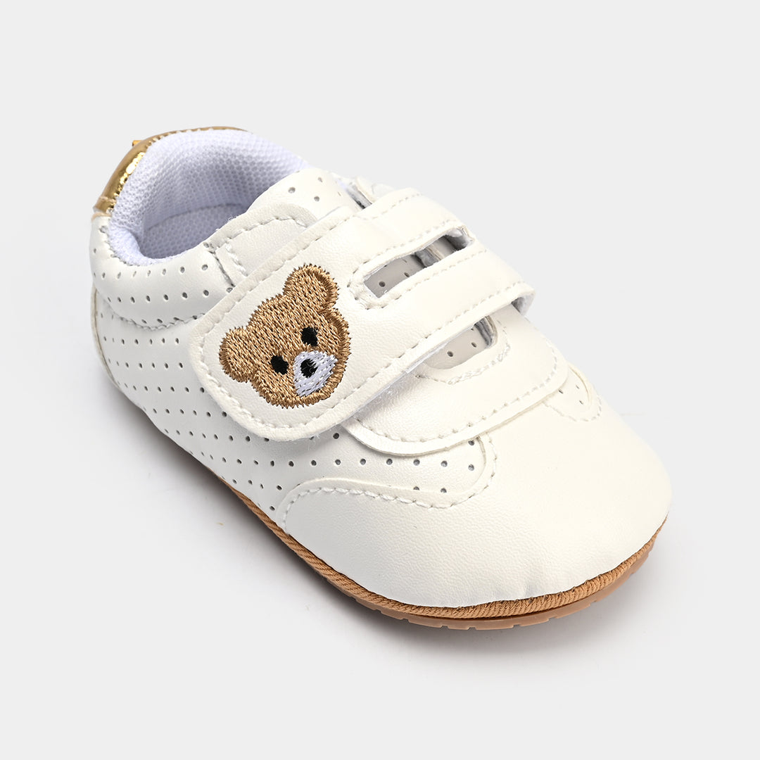 Baby Girls Shoes E180-Wht.Golden