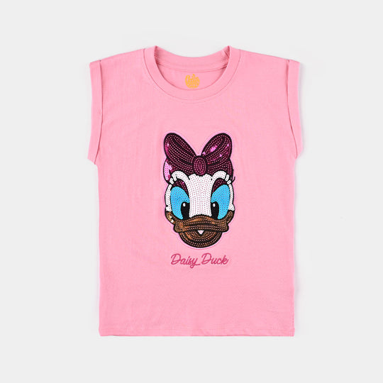 Girls Cotton Jersey T-Shirt H/S-C.Pink