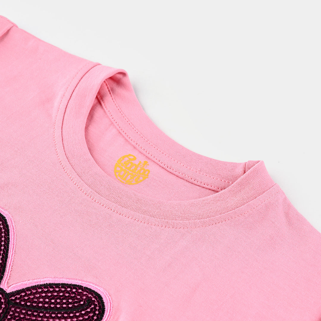 Girls Cotton Jersey T-Shirt H/S-C.Pink