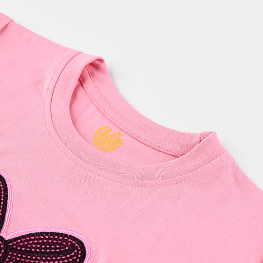 Girls Cotton Jersey T-Shirt H/S-C.Pink