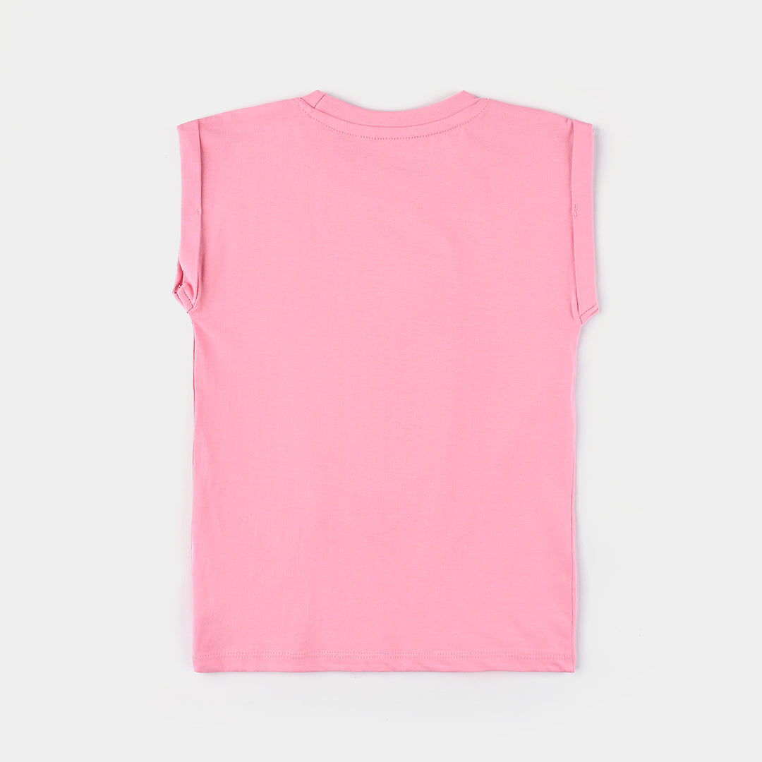 Girls Cotton Jersey T-Shirt H/S-C.Pink