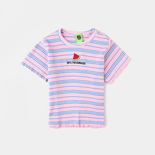 Infant Girls Yard Dyed T-Shirt THE SUMMER-Pink