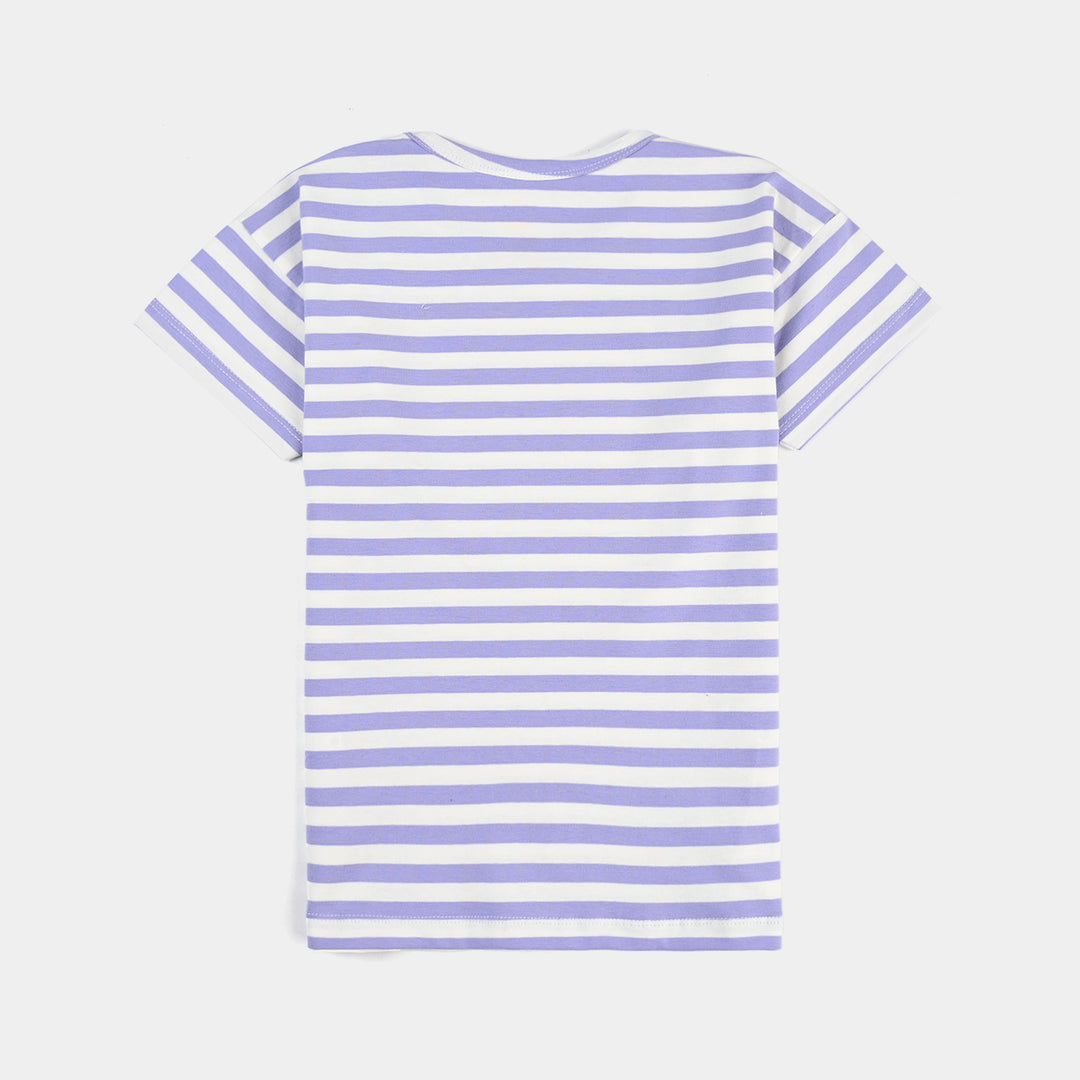 Girls Yarn Dyed T-Shirt H/S PALM VIBES