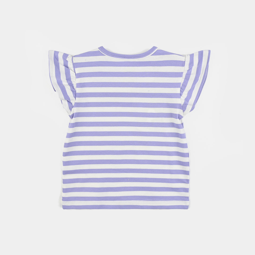 Infant Girls Yarn Dyed T-Shirt LOVE EVERY DAY-Lit.Navy