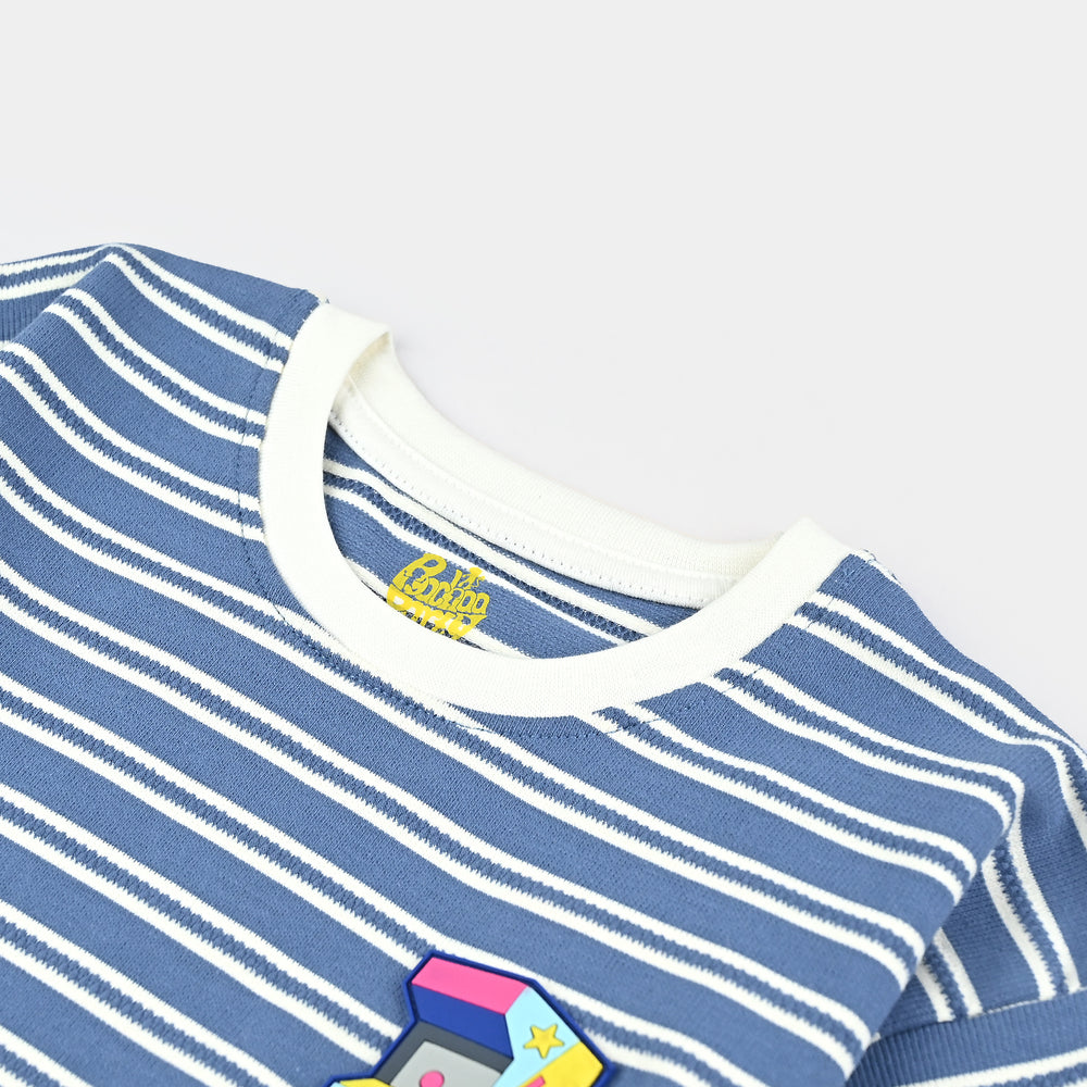 Boys Jacquard T-Shirt H/S ARCADE-Blue