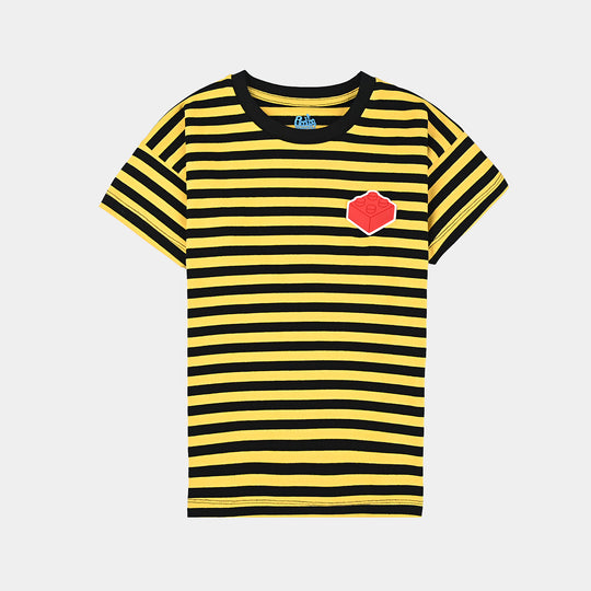 Boys Yarn Dyed T-Shirt H/S-Yellow