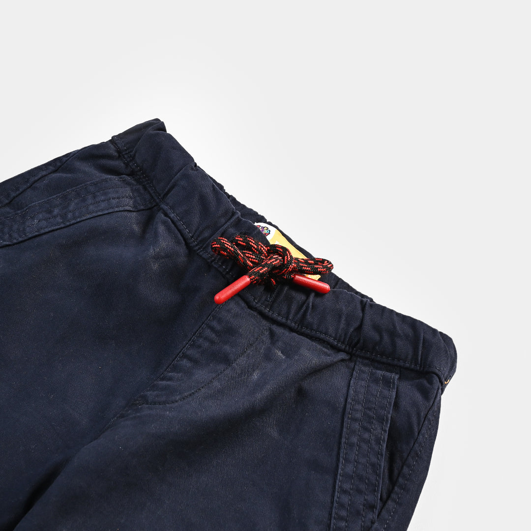 Boys Cotton Twill Pant-Navy Blue