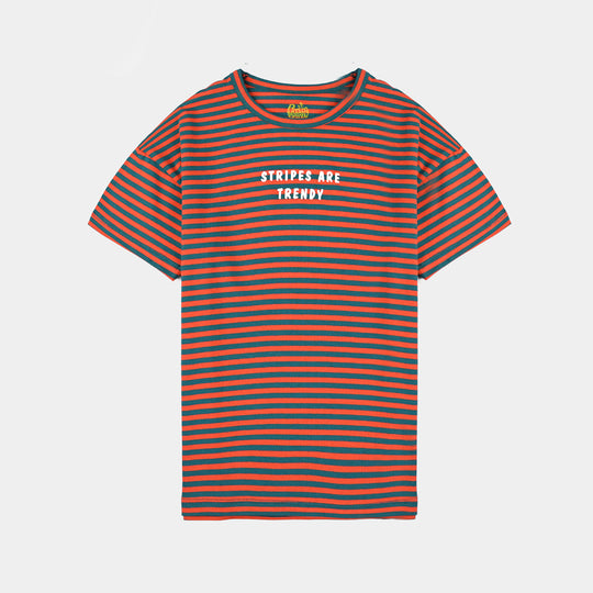 Boys Yarn Dyed T-Shirt H/S STRIPES ARE TRENDY