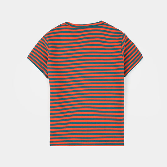 Boys Yarn Dyed T-Shirt H/S STRIPES ARE TRENDY