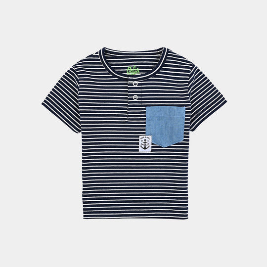 Infant Boys Yarn Dyed T-Shirt SAILOR-NAVY