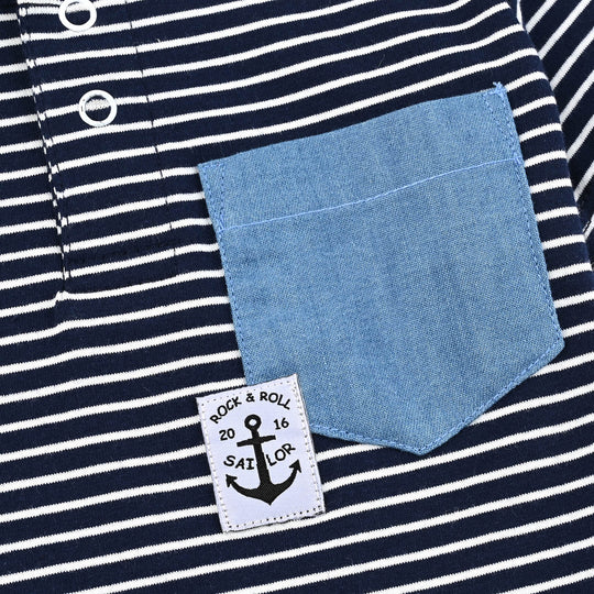 Infant Boys Yarn Dyed T-Shirt SAILOR-NAVY