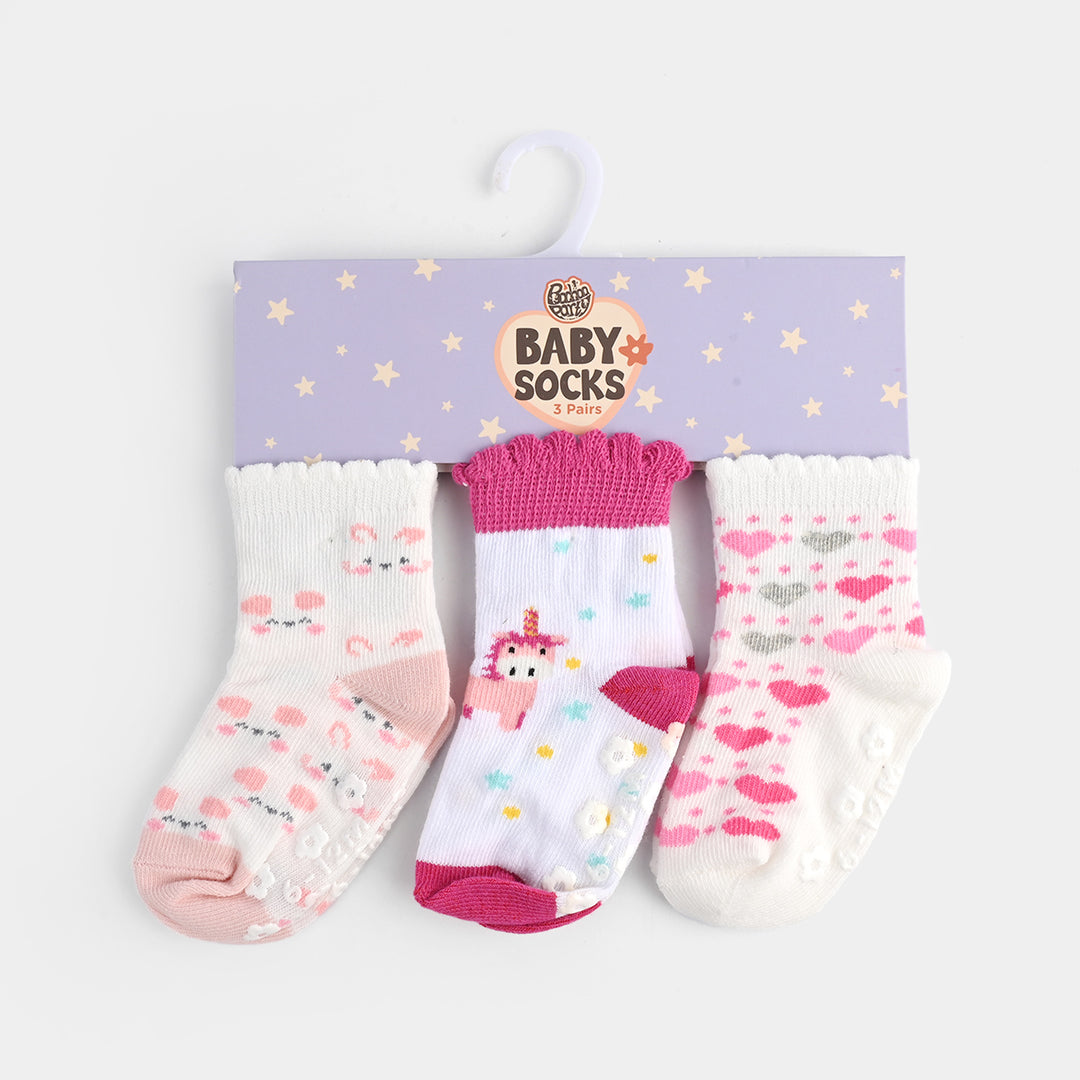 Baby Girls 3 Pair Socks