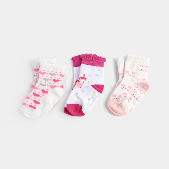 Baby Girls 3 Pair Socks