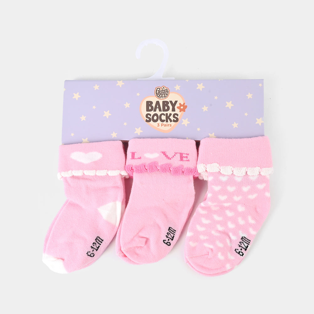 Baby Girls 3 Pair Socks